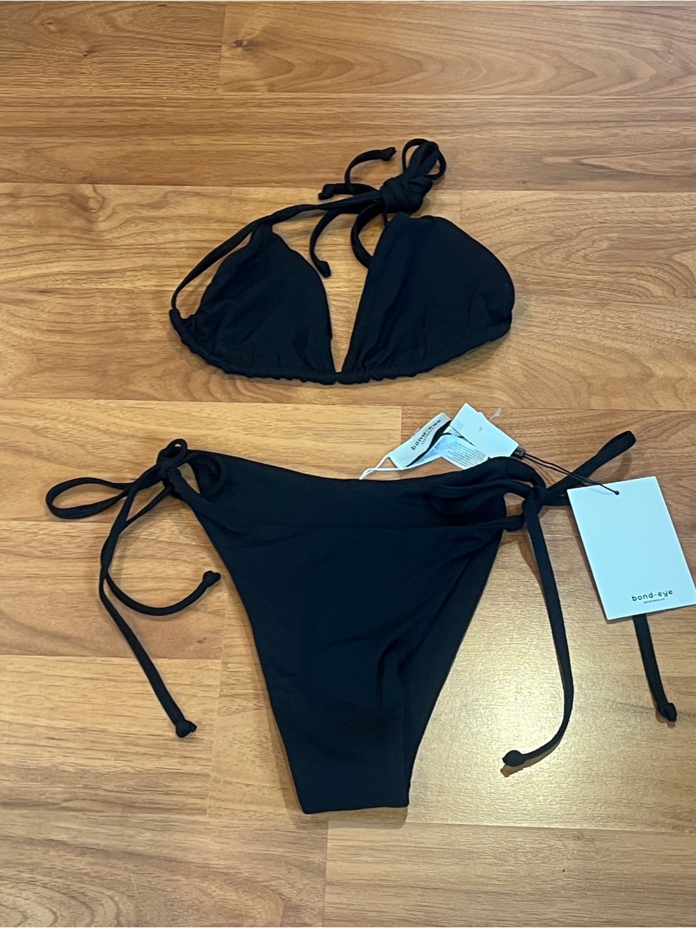 Bond Eye BLACK Isla Bikini top (NWOT) & bottoms (NWT) - size M/L